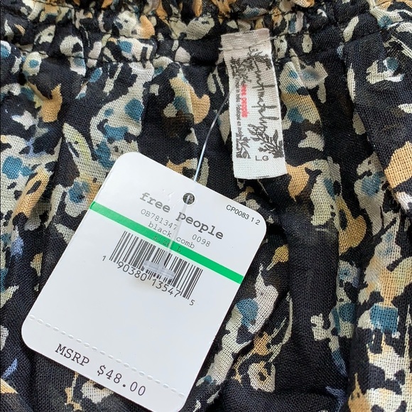 Intimately Free People Black Floral Tank Top - Picture 5 of 6